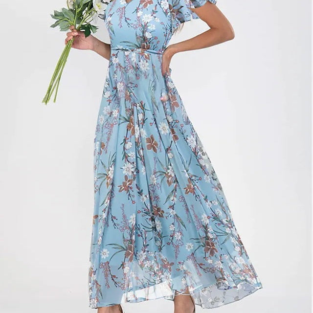 Vestido Maxi Floral Elegante para Mujeres
