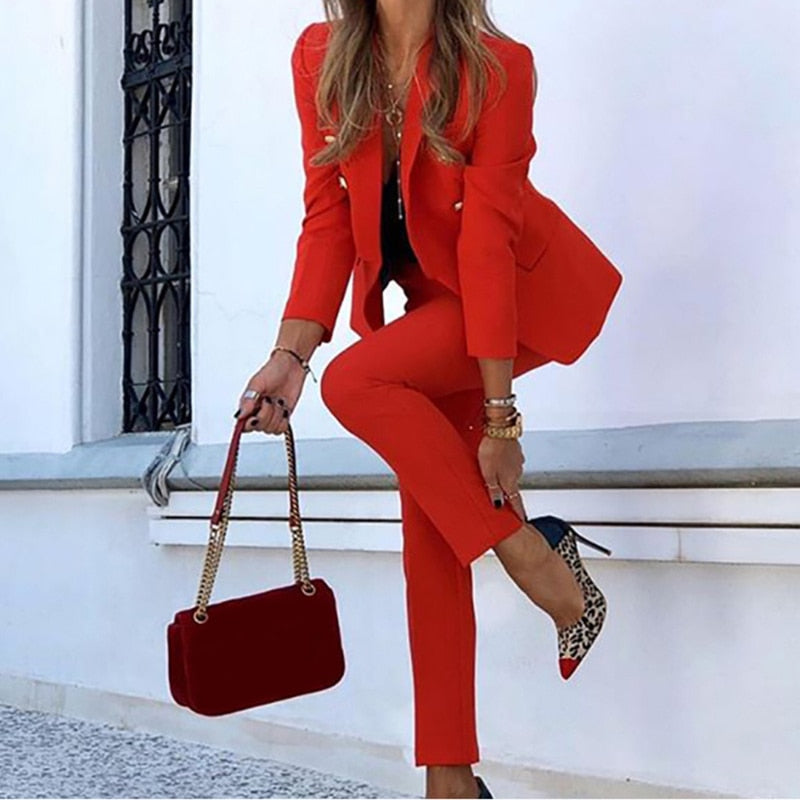 Tailored Double Breasted Women's Suit