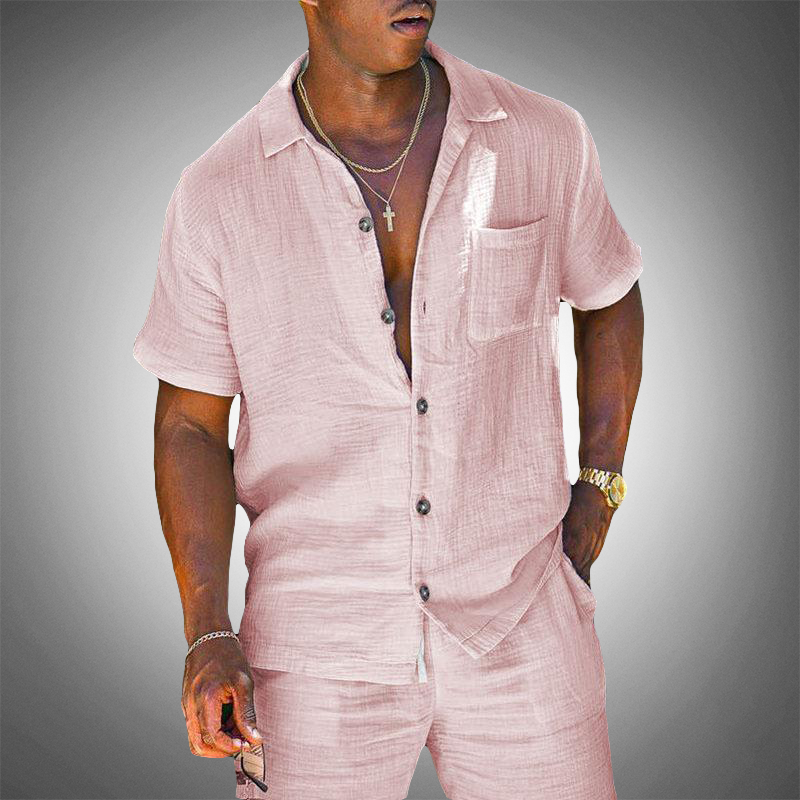 Stylish Linen Shirt and Shorts Set for Men