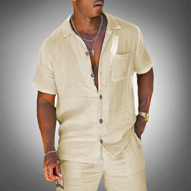 Stylish Linen Shirt and Shorts Set for Men