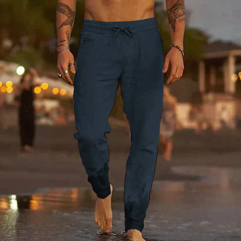 Pantalones de lino cómodos para hombres