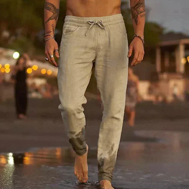Pantalones de lino cómodos para hombres