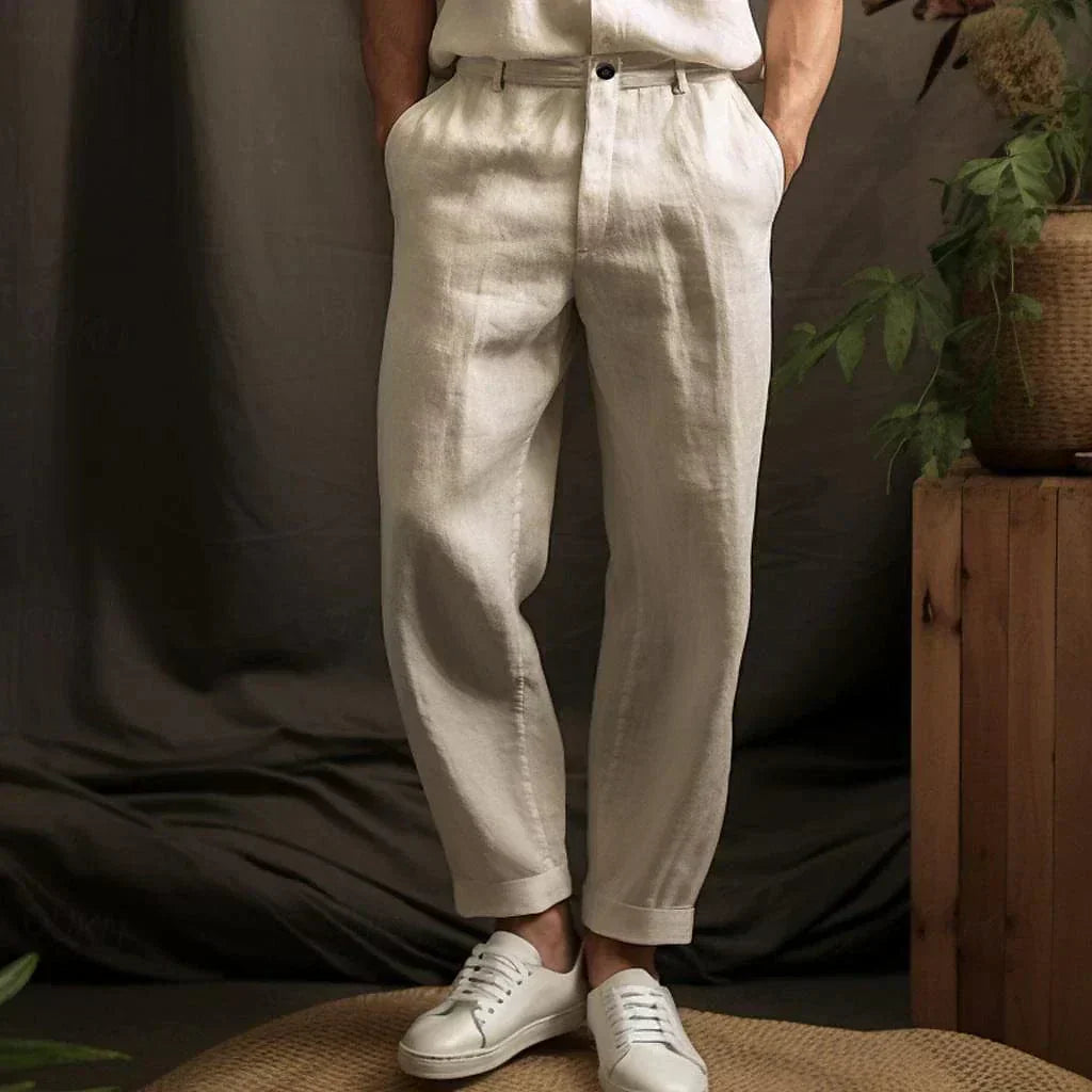 Pantalones de lino ligeros para hombres