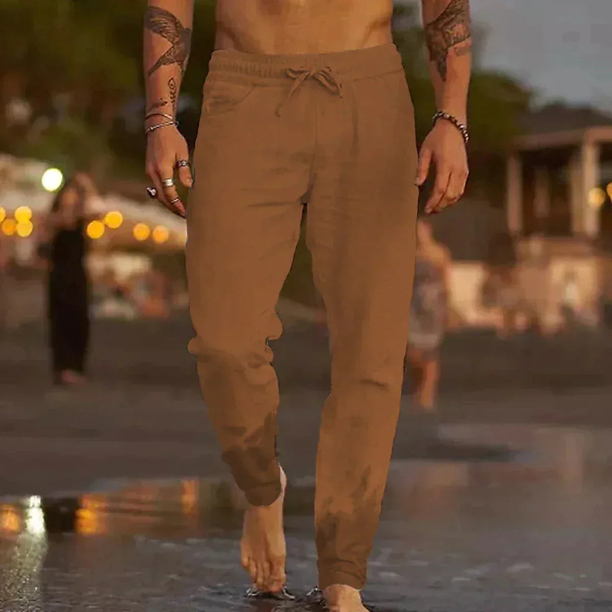 Pantalones de lino cómodos para hombres